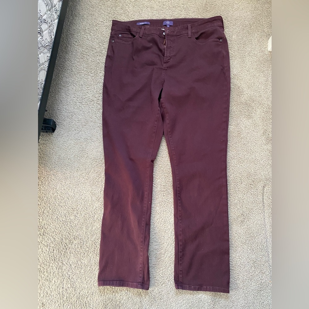 NYDJ Burgundy Slim Pants, size 16